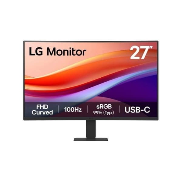 Monitor LG 27U421A-B 27" Full HD 100Hz VA Curvo HDR10 USB-C Flicker Free Svart
