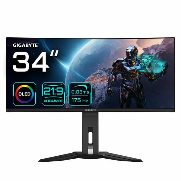 Skærm Gigabyte MO34WQC Wide Quad HD 34" Sort