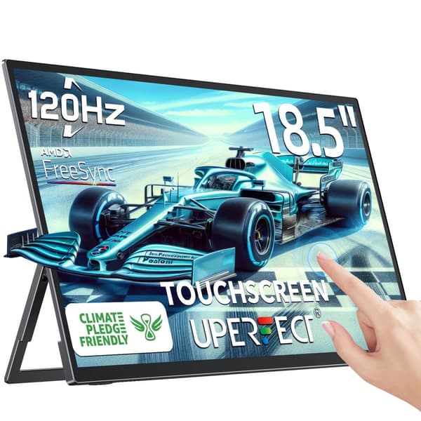 Bärbar skärm, 120Hz uppdateringsfrekvens, 1920 x 1080 upplösning, IPS-panel,120Hz Pekskärm, EU-kontakt