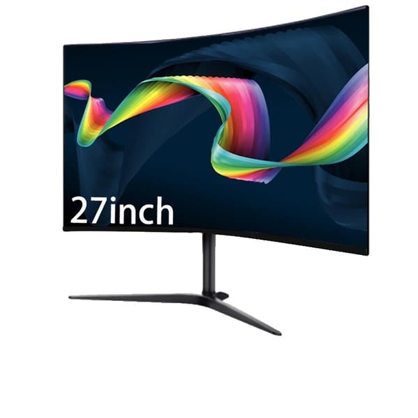 Böjd bildskärm, 1080p upplösning, vida betraktningsvinklar,EU Kontakt, Böjd Svart