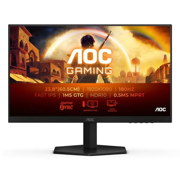 AOC G4 24G42E Spelmonitor 24" FullHD 180Hz 1ms IPS HDR10 Svart Svart