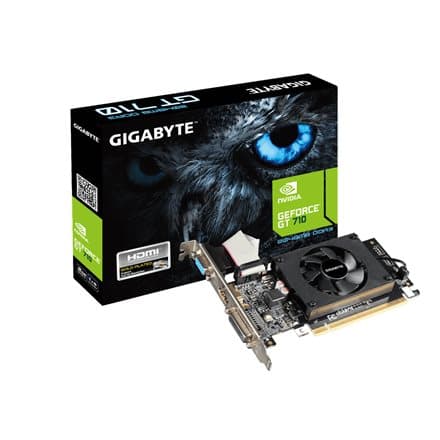Graphic card GIGABYTE GV-N710D3-2GL, 2GB, GDDR3, 64 bit, DVI-D, D-Sub, HDMI, rev 1.0