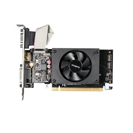Graphic card GIGABYTE GV-N710D3-2GL, 2GB, GDDR3, 64 bit, DVI-D, D-Sub, HDMI, rev 1.0