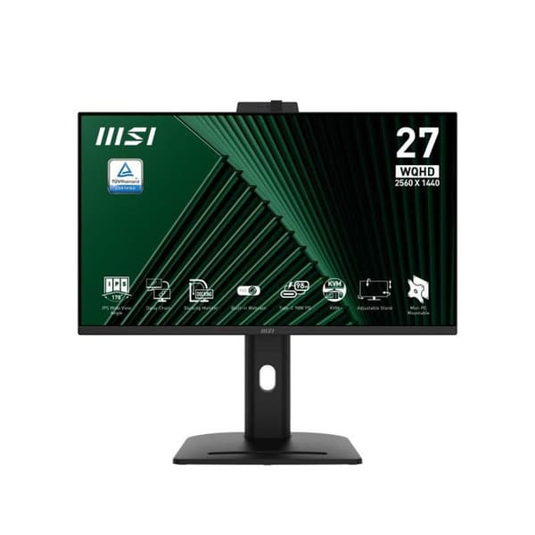 "MSI Pro MP275QPDG platt skärm för PC 68-6 cm (27"") 2560 x 1440 pixlar Wide Quad HD LCD Svart" Svart