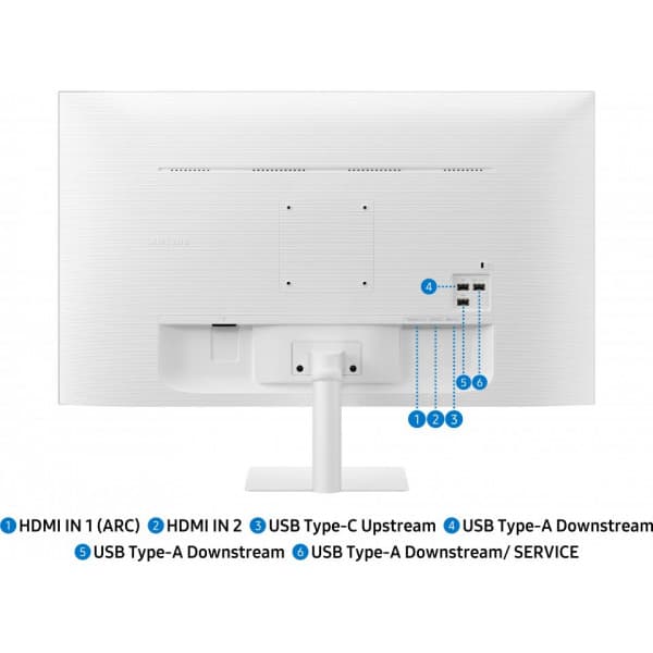 Samsung Smart Monitor M7 (M70F) 32" 4K-skärm, vit