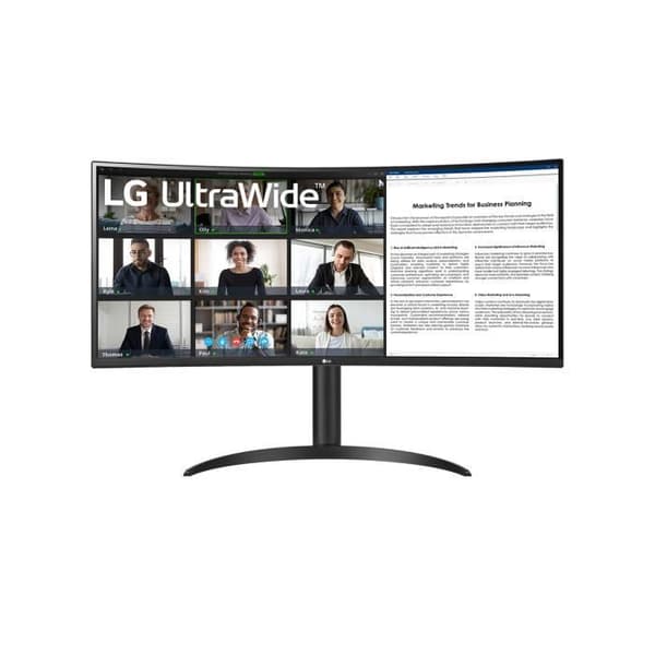 LG Monitor 34" Curvo WQHD 100Hz HDR10 USB-C 34BR55QC-B Svart