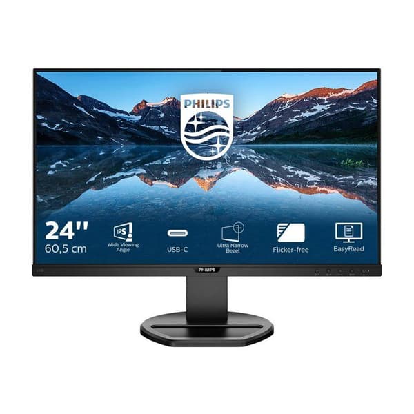 PHILIPSB Line 243B9 - LED-skärm - 24" (23,8" synlig) - HDMI, VGA, DisplayPort, USB-C - Högtalare - Svart struktur