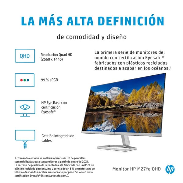 Gaming skærm HP M27fq Quad HD 27"