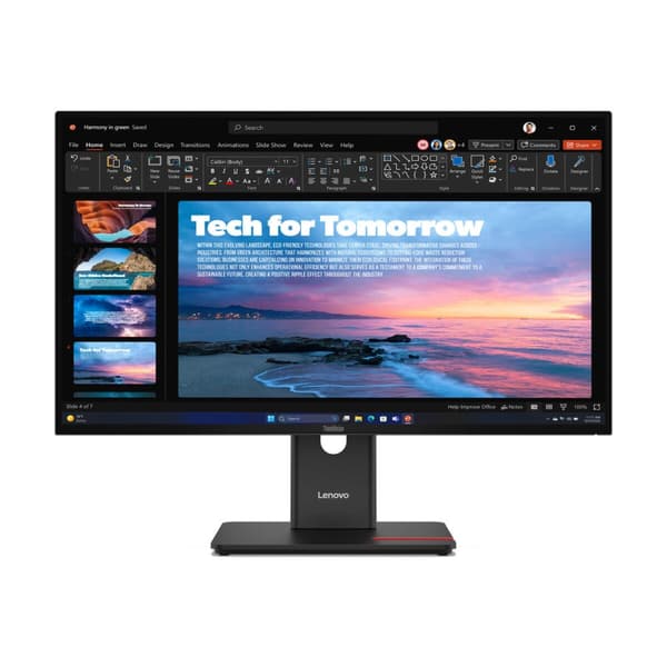 Skjerm Lenovo 64AAGAT2EU Wide Quad HD 27" Sort