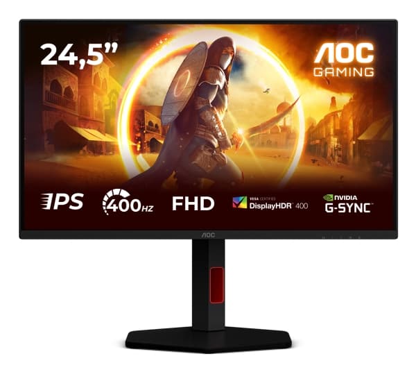 AOC G4 25G4KUR, 62,2 cm (24.5"), 1920 x 1080 pixlar, Full HD, LED, 1 ms, Svart, Röd