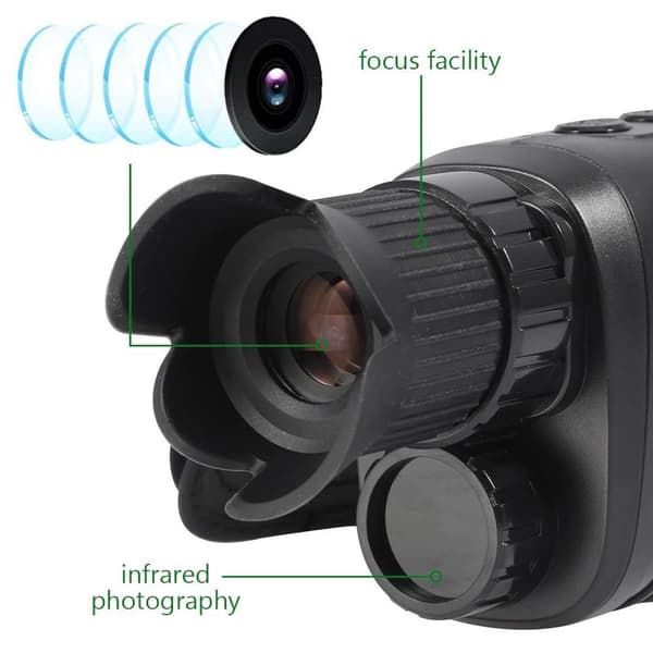 1080P HD 5X digitalt zoomteleskop, infrarött nattseende, monokulär kamera, med 64G TF kort