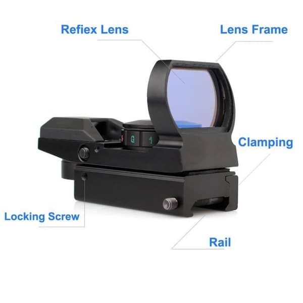 Svbony Red Dot Sight Red Dot Sight Multi Reticle 4 Red/Green Dot Sight med 5 intensitetsnivåer Scope Dovetail Mounts