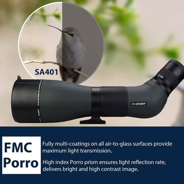 Svbony SA401 APO Spotting Scope 20-60x85, Spotting Scope, ED Glas, Precise Focus, Vattentät Vinklad Spotting Scope