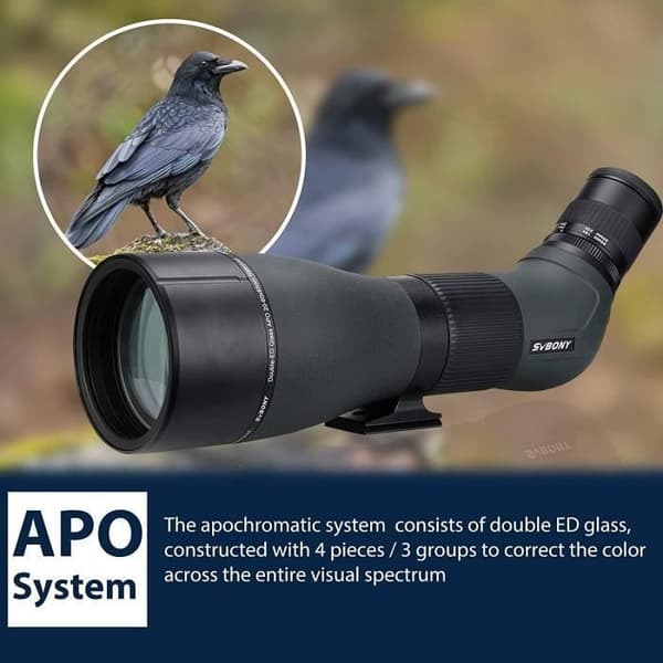 Svbony SA401 APO Spotting Scope 20-60x85, Spotting Scope, ED Glas, Precise Focus, Vattentät Vinklad Spotting Scope