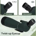Miniatyrbild 6 av 6: Svbony SV28PLUS Spottingscope med stativ Smartphone Adapter, 20-60x80mm A5 Claret Röd FMC BAK4 IP65 Vattentät, spottingscope