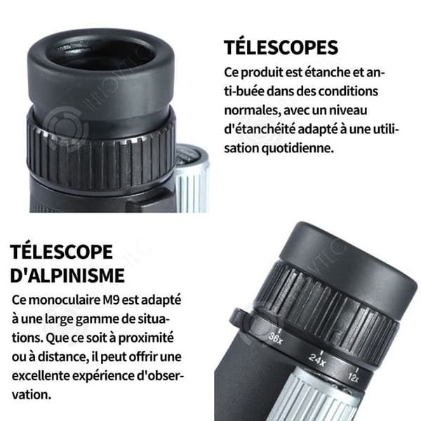INN Teleskop brännvidd 12-36X brännvidd astronomiskt teleskop röd punkt teleskop bergsbestigning teleskop objekt