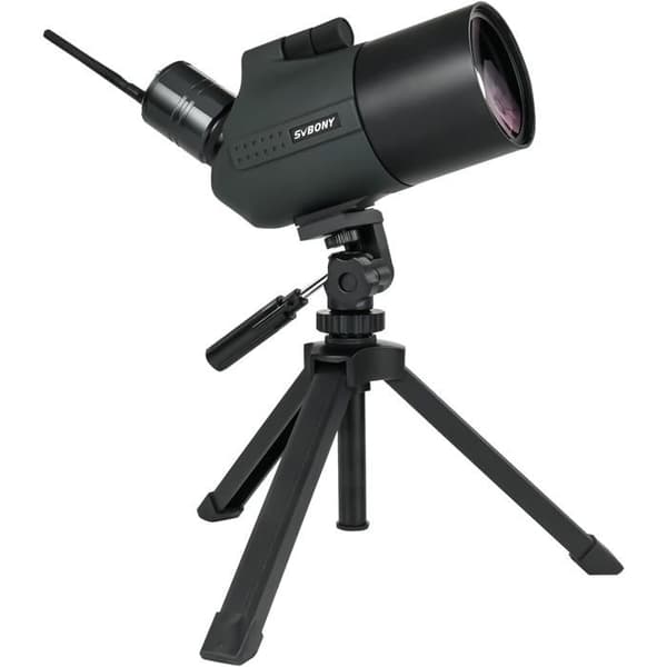 Svbony SV41Pro Mak Långsiktigt Teleskop med Ställning och SC001 WiFi Kamera, 28-84X80 FMC Dubbel Hastighet Fokusering, för Skytte och Jakt
