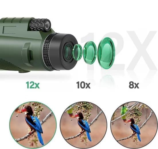 Lollanda Monokulær 10x Forstørrelse, Monokulær, 42 mm Vandtæt Teleskop – HD, Stativ, Vandtæt, Udendørs