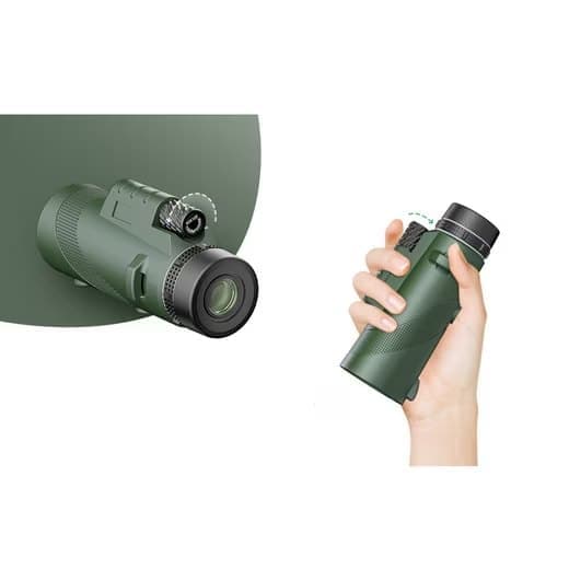 Lollanda Monokulær 10x Forstørrelse, Monokulær, 42 mm Vandtæt Teleskop – HD, Stativ, Vandtæt, Udendørs