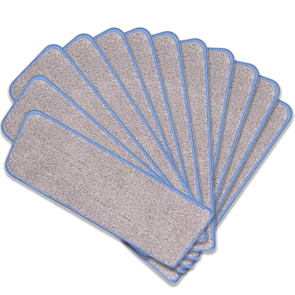 Set med 12 tvättbara mikrofiber mopp-ersättningsdynor
