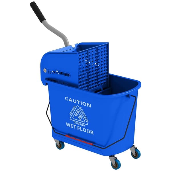 Rootz 20L MOP -ämpäri Wringer - Rolling Mop Bucket - puhdistusvaunu - Haittaton liike - 60 cm x 27cm x 70,5 cm