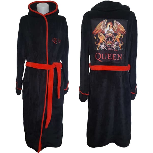 Queen Unisex Bathrobe: Classic Crest (Small - Medium)
