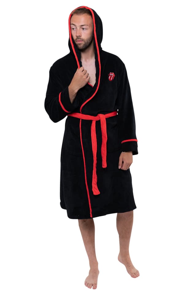 The Rolling Stones Bathrobe Tongue Band Logo Official super soft fleece Unisex