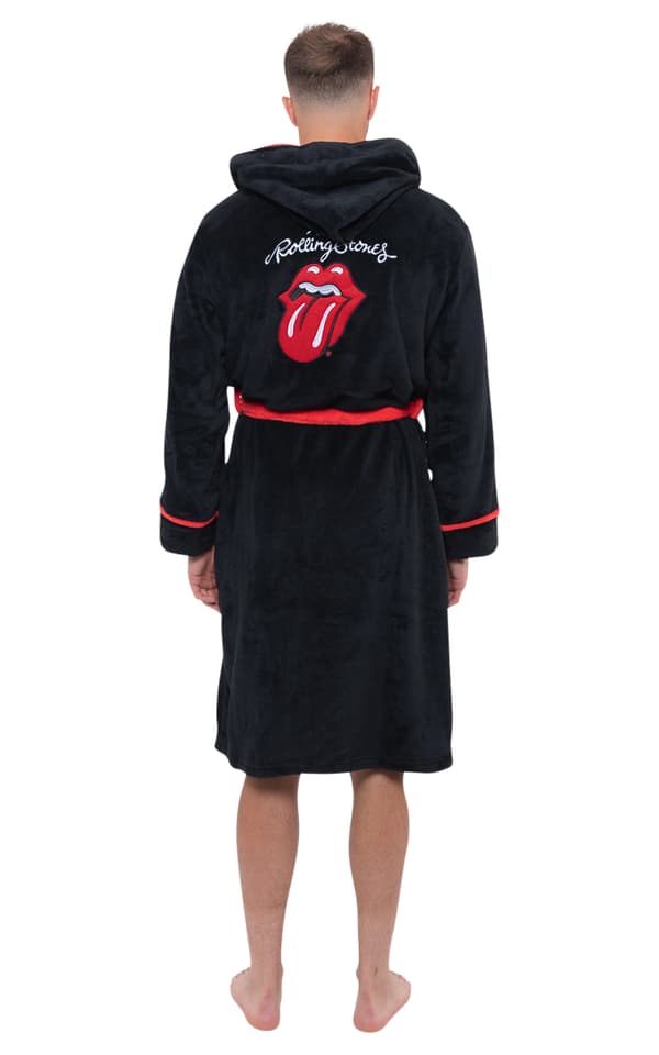 The Rolling Stones Bathrobe Tongue Band Logo Official super soft fleece Unisex