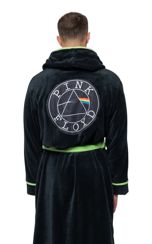 Pink Floyd Bathrobe Circle Band Logo Official Black super soft fleece Unisex
