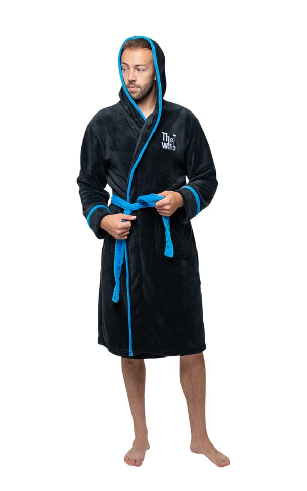 The Who Bathrobe Target Band Logo Official Black super soft fleece Unisex