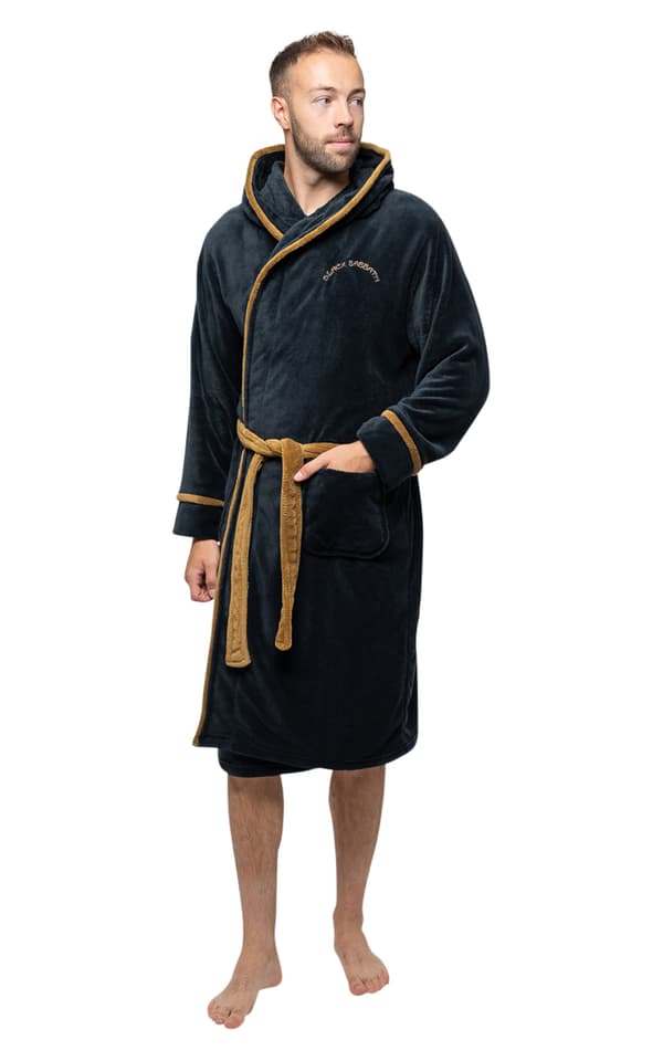 Black Sabbath Bathrobe US Tour 78 Logo Official Black super soft fleece Unisex Black L