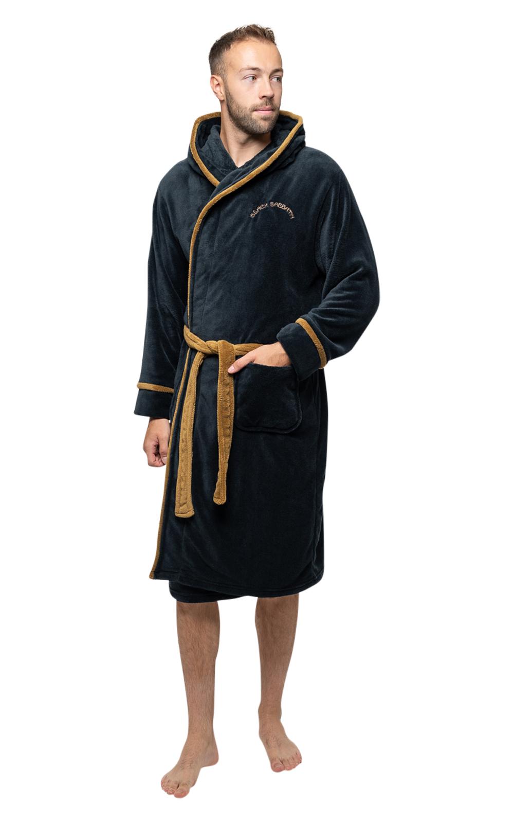 Black Sabbath Bathrobe US Tour 78 Logo Official Black super soft fleece Unisex