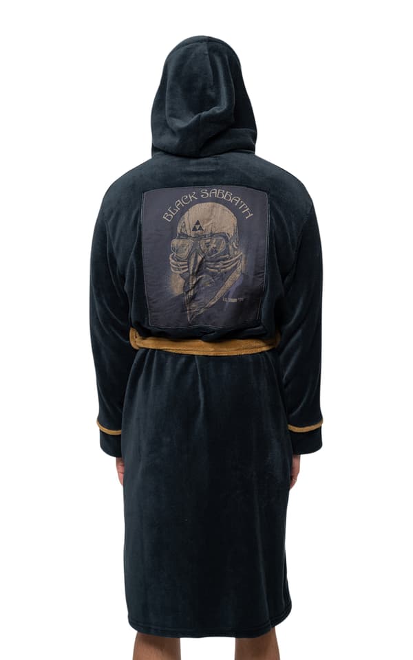Black Sabbath Bathrobe US Tour 78 Logo Official Black super soft fleece Unisex