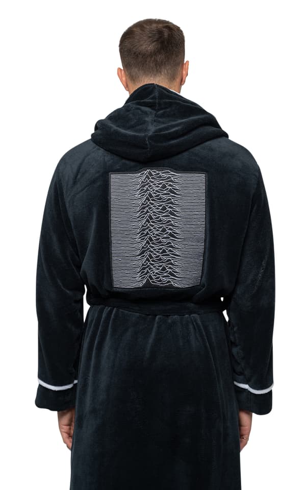 Joy Division Bathrobe Unknown Pleasures Official Black super soft fleece Unisex