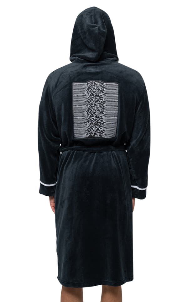 Joy Division Bathrobe Unknown Pleasures Official Black super soft fleece Unisex