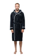 Miniatyrbild 1 av 4: Joy Division Bathrobe Unknown Pleasures Official Black super soft fleece Unisex