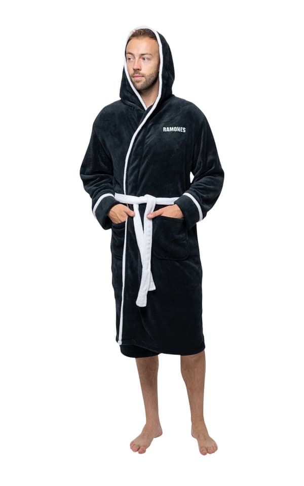 Ramones Bathrobe Presidential Seal Official Black super soft fleece Unisex