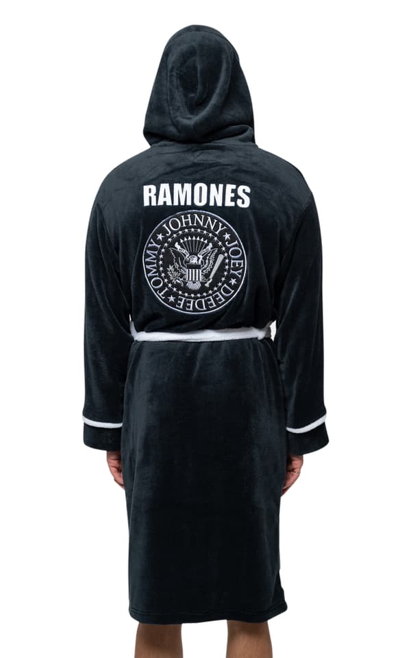 Ramones Bathrobe Presidential Seal Official Black super soft fleece Unisex