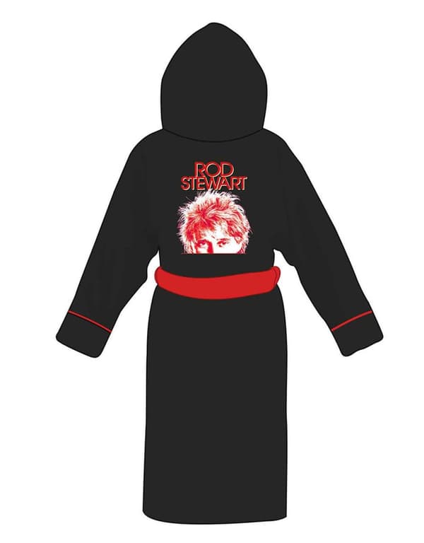 Rod Stewart Bathrobe Cherries Logo Official Black super soft fleece Unisex