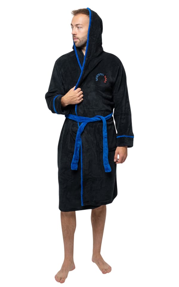 Grateful Dead Bathrobe Steal Your Face Band Logo Official Black Unisex