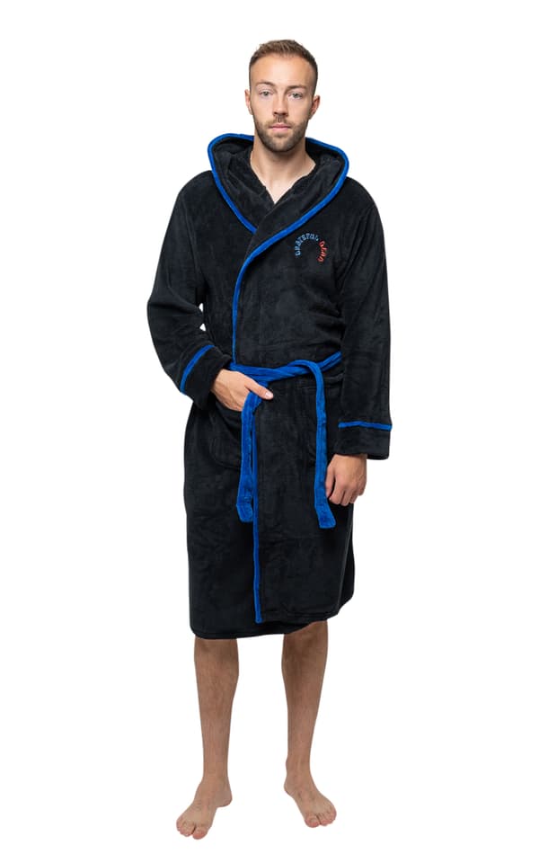 Grateful Dead Bathrobe Steal Your Face Band Logo Official Black Unisex Black M