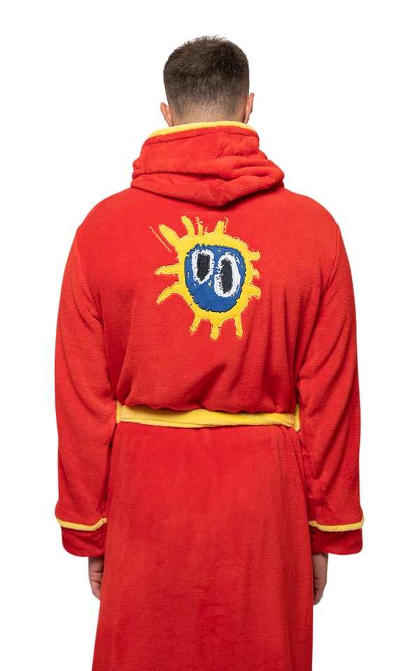 Primal Scream Bathrobe Screamadelica Band Logo Official Red Unisex