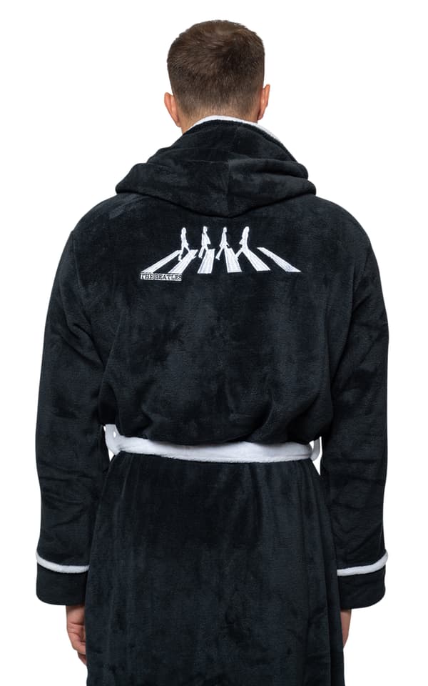 The Beatles Bathrobe Abbey Road Band Logo Official Black Unisex