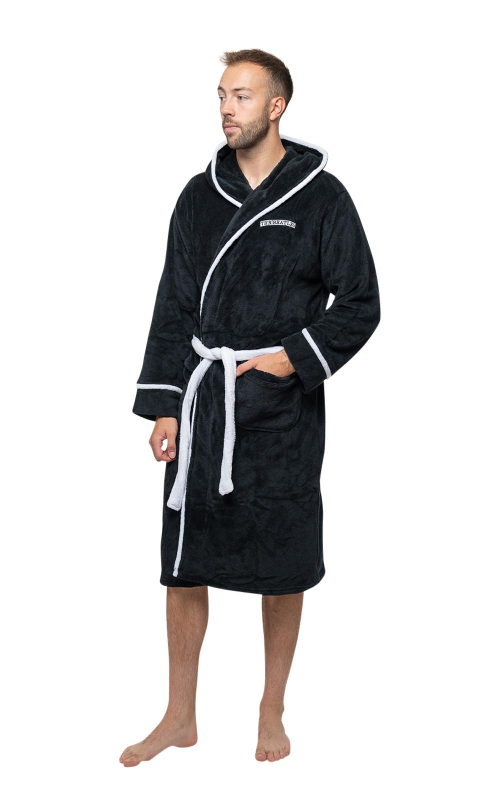 The Beatles Bathrobe Abbey Road Band Logo Official Black Unisex