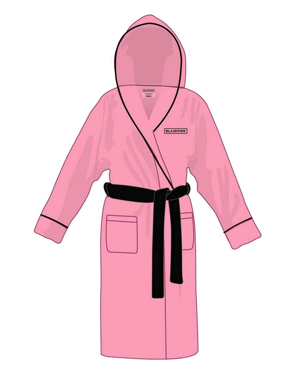 BlackPink Bathrobe Band Logo Official Longsleeve Pink Unisex