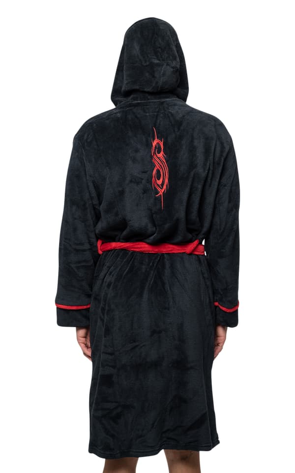 Slipknot Bathrobe Band Logo and Tribal S Back print Official Unisex Black