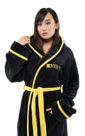 Miniatyrbild 1 av 4: Nirvana Bathrobe Yellow Smile Band Logo Official Black super soft fleece Unisex