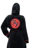 Miniatyrbild 4 av 4: Foo Fighters Bathrobe FF Band Logo Official Black super soft fleece Unisex
