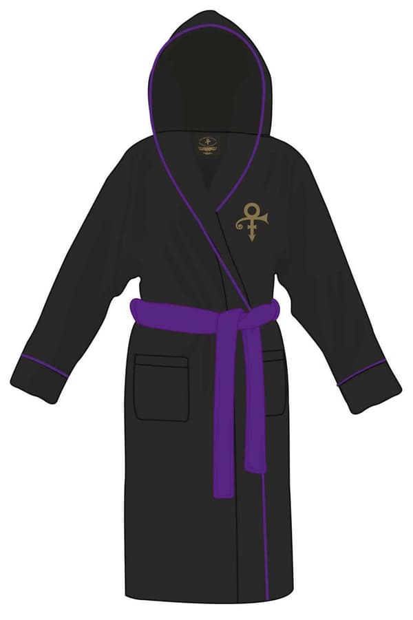 Prince Bathrobe Doves Logo Official Black super soft fleece Unisex Black S