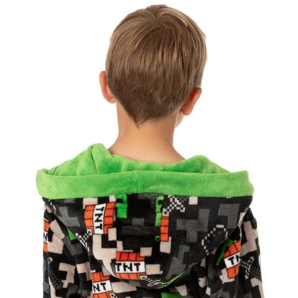 Minecraft Boys Creeper TNT Dressing Gown